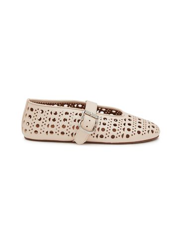 Vienne Perforated Leather Ballerina Flats - ALAÏA - Modalova