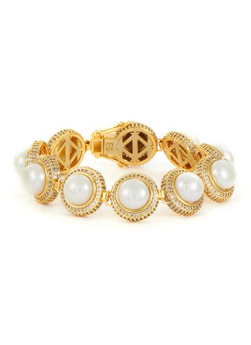 Pearl Crystal 12K Gold Plated Bracelet - EDDIE BORGO - Modalova