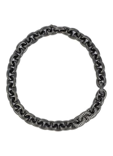 Crystal Silver Chain Necklace - EDDIE BORGO - Modalova