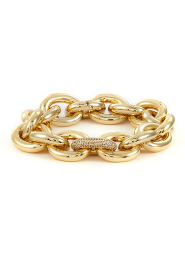 Crystal 12K Gold Plated Chain Bracelet - EDDIE BORGO - Modalova