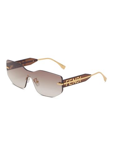 Graphy Logo Acetate Rectangular Frame Sunglasses - FENDI - Modalova
