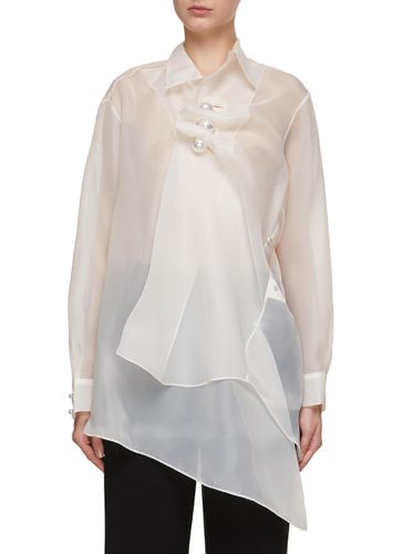 Pearl Button Organza Shirt - KIMHEKIM - Modalova