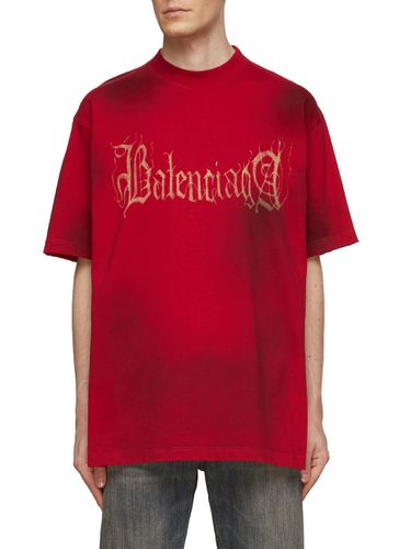 Heavy Metal Logo Print T-Shirt - BALENCIAGA - Modalova