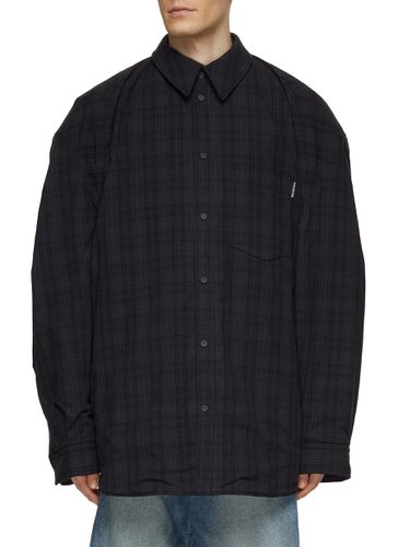 Checkered Flannel Shirt With Detachable Sleeves - BALENCIAGA - Modalova