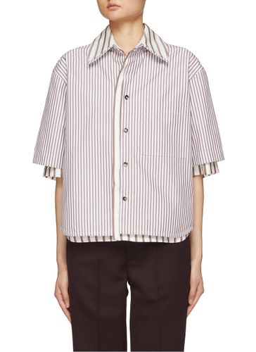 Double Stripe Short Sleeve Shirt - BOTTEGA VENETA - Modalova