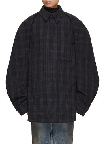 Check Flannel Detachable Sleeves Shirt - BALENCIAGA - Modalova