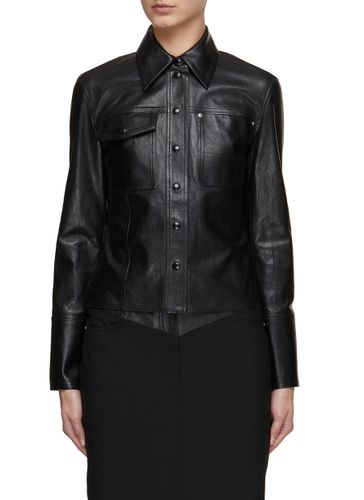 Leather Button Down Shirt - HELMUT LANG - Modalova