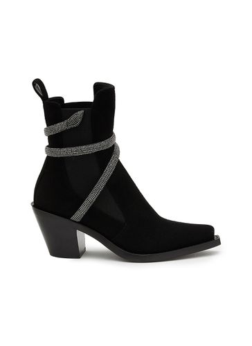 Cleo Western Strass Embellished Suede Boots - RENE CAOVILLA - Modalova