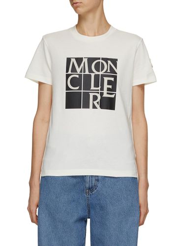 Logo Print Cotton T-Shirt - MONCLER - Modalova