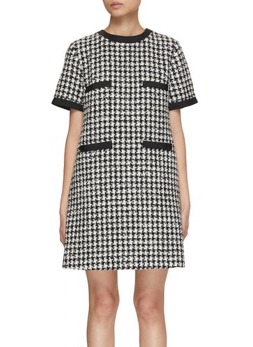 Houndstooth Bouclé Shift Dress - MONCLER - Modalova