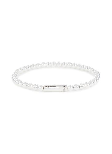 G Polished Sterling Silver Beaded Bracelet - LE GRAMME - Modalova