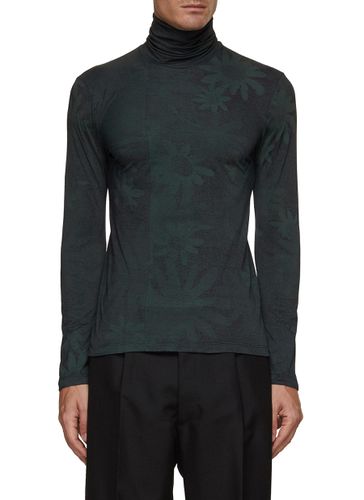 Floral Print Turtleneck Top - MM6 MAISON MARGIELA - Modalova