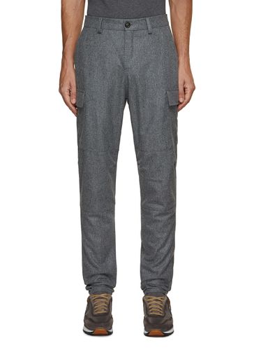 Straight Leg Cargo Pockets Wool Flannel Pants - BRUNELLO CUCINELLI - Modalova