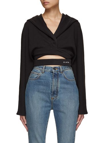 Crossover Belt Cropped Hoodie - ALAÏA - Modalova