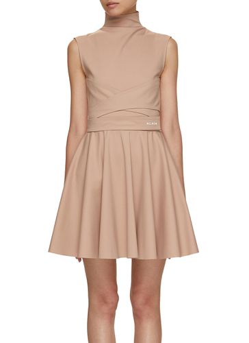 Crossover Belt Mini Dress - ALAÏA - Modalova