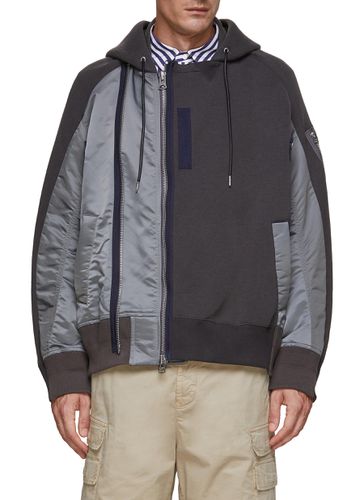 Nylon Panel Hooded Jacket - SACAI - Modalova