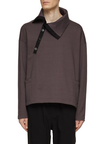 Asymmetrical Stand Collar Sweatshirt - THE VIRIDI-ANNE - Modalova