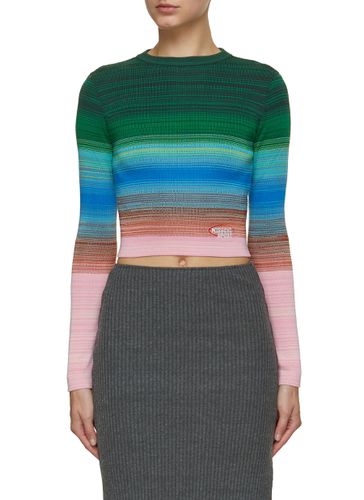 Rainbow Stripe Cropped Knit Sweater - MISSONI - Modalova