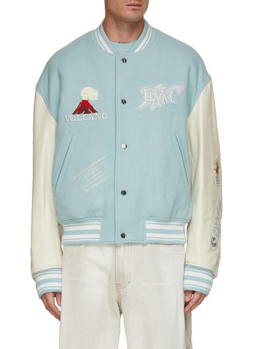 Volcano Embroidered Patchwork Varsity Jacket - WOOYOUNGMI - Modalova