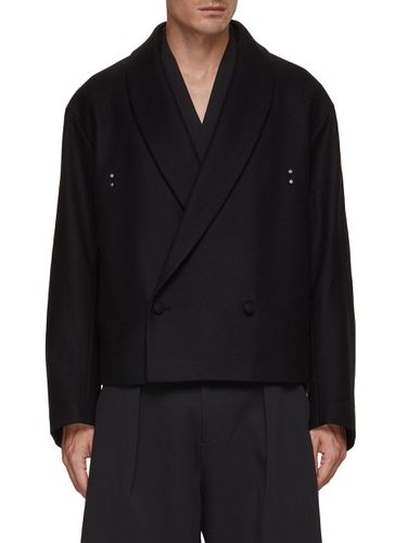 Detachable Strap Cropped Tweed Blazer - RE: BY MAISON SANS TITRE - Modalova