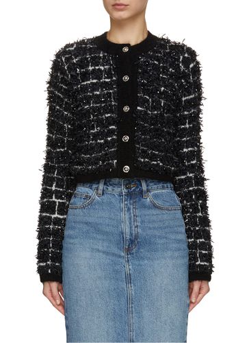 Textured Cropped Knit Cardigan - VERSACE - Modalova