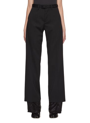 Belted Hybrid Hem Tailored Pants - MM6 MAISON MARGIELA - Modalova