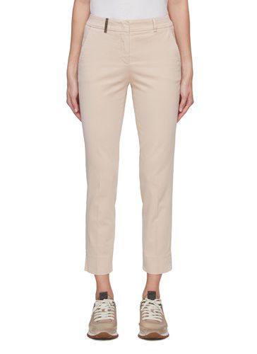 Monili Tab Slim Fit Cropped Pants - PESERICO - Modalova