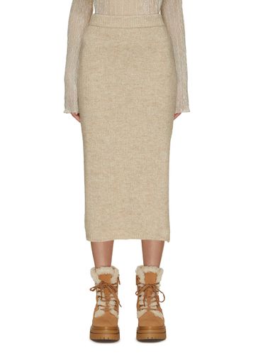 Chunky Ribbed Knit Pencil Skirt - PESERICO - Modalova