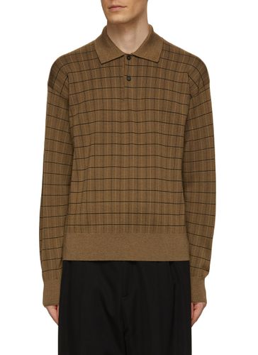Eutimo Chequered Wool Silk Cashmere Polo Shirt - THE ROW - Modalova