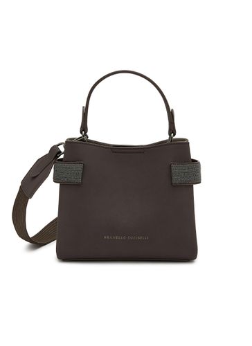 Monili Embellished Leather Tote Bag - BRUNELLO CUCINELLI - Modalova