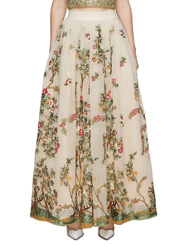 Catrina Floral Embroidery Maxi Skirt - ALICE & OLIVIA - Modalova