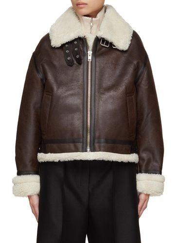 Unisex Faux Shearling Aviator Jacket - DUNST - Modalova