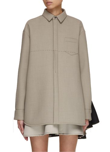 Suiting Bonding Military Pocket Contrast Thread Shirt - SACAI - Modalova