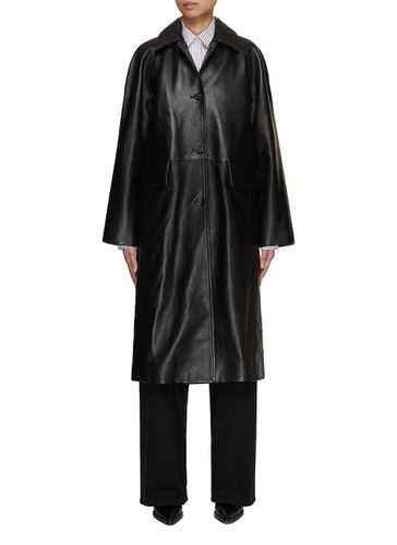 Raglan Sleeve Leather Coat - TOTEME - Modalova
