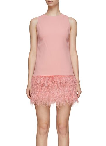 Coley Feather Trim Mini Dress - ALICE & OLIVIA - Modalova