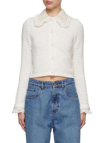 Noella Embellished Collared Cardigan - ALICE & OLIVIA - Modalova