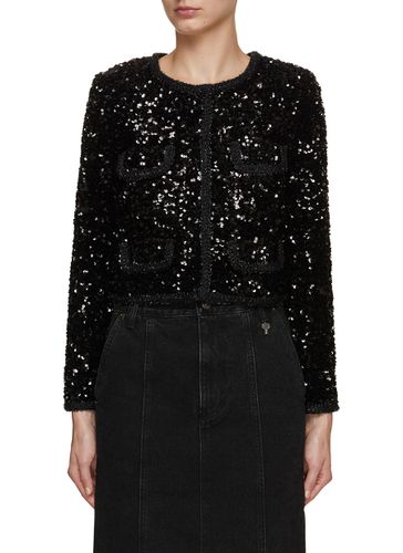 Sequin Cropped Jacket - SELF-PORTRAIT - Modalova