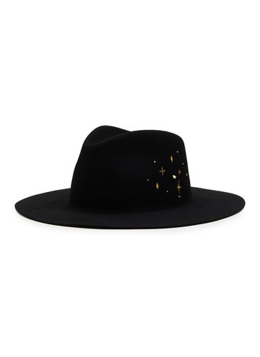 Gold-plated Constellation Embroidery Fedora Hat - VAN PALMA - Modalova