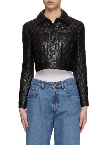 Chloe Quilted Vegan Leather Cropped Jacket - ALICE & OLIVIA - Modalova