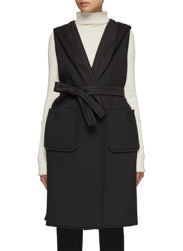 Belted Open Front Long Gilet - MARELLA - Modalova