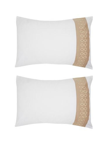 Burano Pillowcase Set of 2 - Dark Taupe - RIVOLTA CARMIGNANI  - Modalova