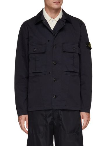 Wool Satin Overshirt Jacket - STONE ISLAND - Modalova