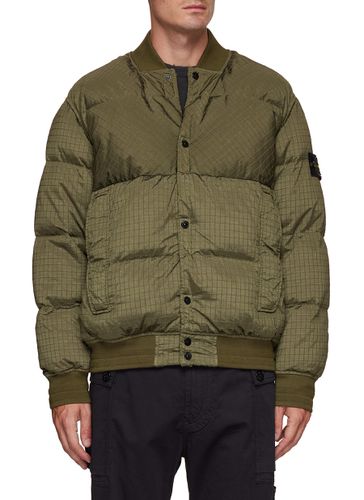 Ribbed Collar Puffer Jacket - STONE ISLAND - Modalova