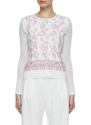 Embroidered Sequin Cardigan - GIAMBATTISTA VALLI - Modalova