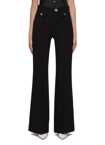 Flap Pocket Appliqué Flared Leg Pants - GIAMBATTISTA VALLI - Modalova