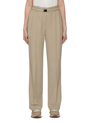 Buckle Belted Straight Leg Pants - BRUNELLO CUCINELLI - Modalova