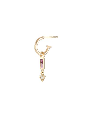 Original Plaque 9K Gold Diamond Hoop Earring - MÉTIER BY TOMFOOLERY - Modalova