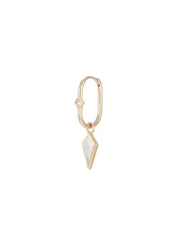 K Gold Diamond Moonstone Kite Charm Single Earring - MÉTIER BY TOMFOOLERY - Modalova