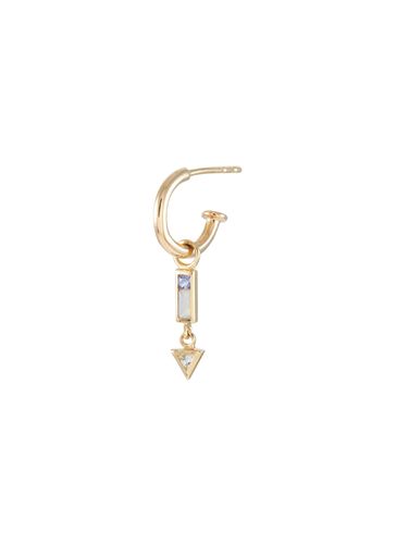 Original Plaque 9K Gold Diamond Hoop Single Earring - MÉTIER BY TOMFOOLERY - Modalova