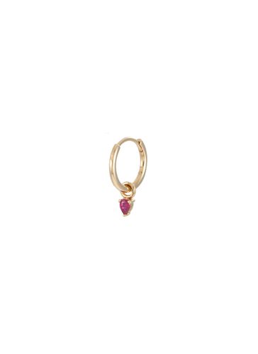 K Gold Ruby Charm Original Single Clicker Earring - MÉTIER BY TOMFOOLERY - Modalova